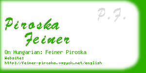 piroska feiner business card